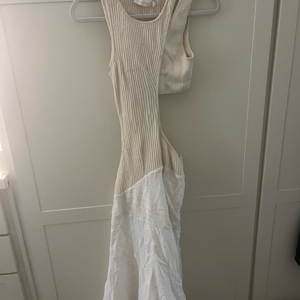 Jonathan Simkhai Patchwork Cut-Out Midi Dress - image 4